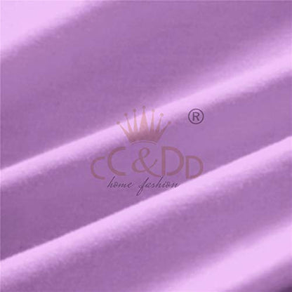  CC&DD HOME FASHION 2 Piece Fitted Sheet, Velvety Brushed Microfiber, Twin, Lavender
