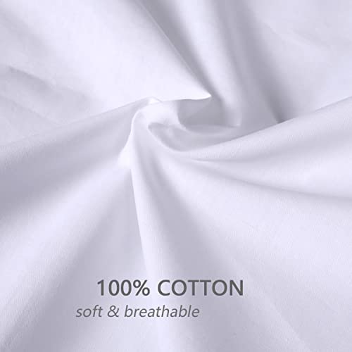  White Farmhouse Euro Shams Set Of 2 With All-Over Boho Crinkles 26x26 European Sham 100% Cotton Shabby Chic Traditional Bedroom Zipper Closure By JNG Kraftlab