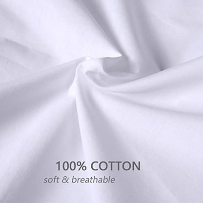  White Farmhouse Euro Shams Set Of 2 With All-Over Boho Crinkles 26x26 European Sham 100% Cotton Shabby Chic Traditional Bedroom Zipper Closure By JNG Kraftlab
