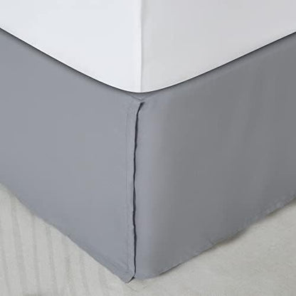  ONIVE Premium Bed Skirt Solid With Pleated Dust Ruffle 15-Inch Drop Easy To Put In Shrink Free And Fade Resistant (Beige, King)