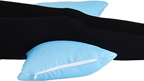  NOVA Medical Products NOVA Curve Neck Pillow, Butterfly Shaped Head & Neck Pillow, Travel Pillow With Removable Light Blue Satin Cover