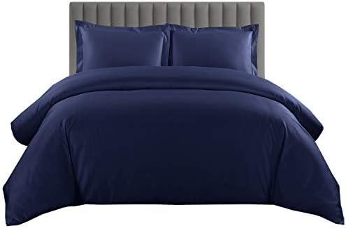  Sheetsnthings Solid 600-Thread-Count, 100-Percent Cotton King-California King Duvet Cover Set With Buttons Enclosure, Chocolate