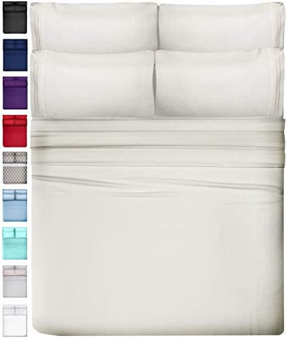  Deep Pocket Queen Sheets - 6 PCS Set - Up To 15 Inches - 2500 Supreme Collection - Superior Softness - Hotel Luxury Sheets & Pillowcases Set - Wrinkle And Fade Resistant (Queen, Gray)