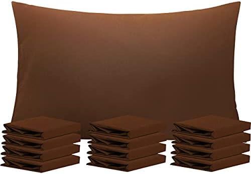  NTBAY 12 Pack 100% Brushed Microfiber Queen Pillowcases, Super Soft And Cozy, Wrinkle, Fade, Stain Resistant With Envelope Closure Pillow Cases, 20x30 Inches, Dark Grey