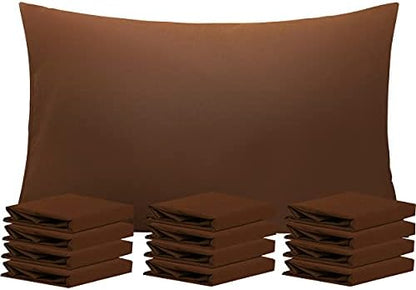  NTBAY 12 Pack 100% Brushed Microfiber Queen Pillowcases, Super Soft And Cozy, Wrinkle, Fade, Stain Resistant With Envelope Closure Pillow Cases, 20x30 Inches, Dark Grey