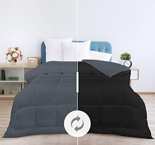  All Season Down Alternative Quilted Twin/Twin XL Comforter - Duvet Insert With Corner Tabs - Machine Washable – Bed Comforter - White