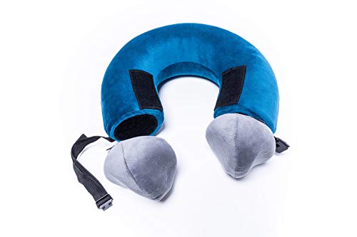  Pieceful Pillow – 3-Piece Memory Foam Travel Neck Pillow Includes 2 Soft Detachable Mini Pillows
