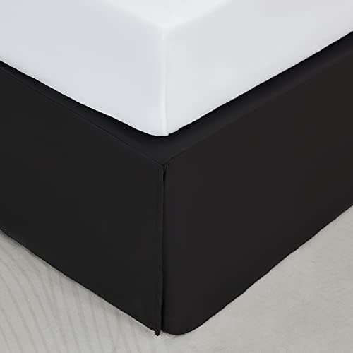 ONIVE Premium Bed Skirt Solid With Pleated Dust Ruffle 15-Inch Drop Easy To Put In Shrink Free And Fade Resistant (Beige, King)