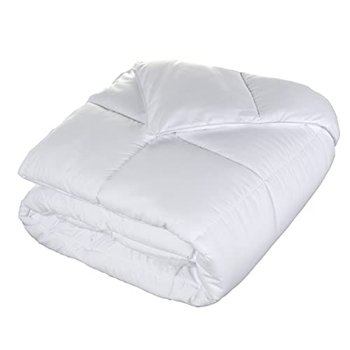  SUPERIOR Oversized All-Season Reversible Down Alternative Comforter, King, White
