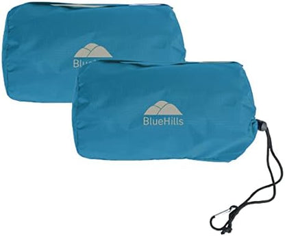  BlueHills Ultra Compact Travel Blanket Pillow In Portable Bag Case Soft 70 X 56 With Strap Backpack Clip Premium Cozy Soft Compact Pack Large Blanket For Airplane Flight Layover Grey - Gray C002