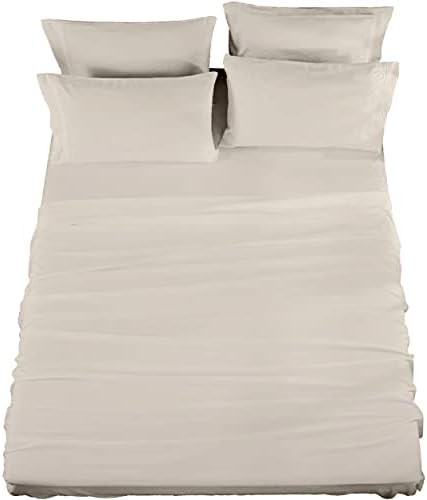  Hotel Essentials 4 Piece Sheet Set, Microfiber, Light Blue, Full Sheet Set