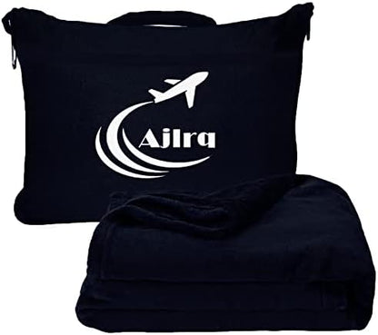  Ajlrq Travel Blanket Airplane Pillow, Premium Soft Polyester 2 In 1 Travel Pillow Airplane Blanket WithSoft Bag Pillow Case Travel Essentials With Storage Bag And Handle Belt (Pink)
