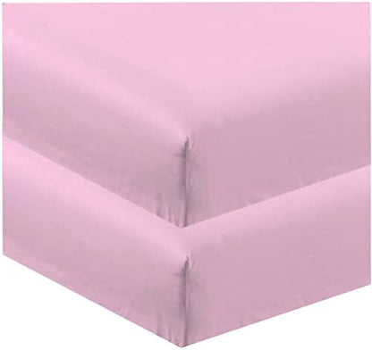  CC&DD HOME FASHION 2 Piece Fitted Sheet, Velvety Brushed Microfiber, Twin, Lavender