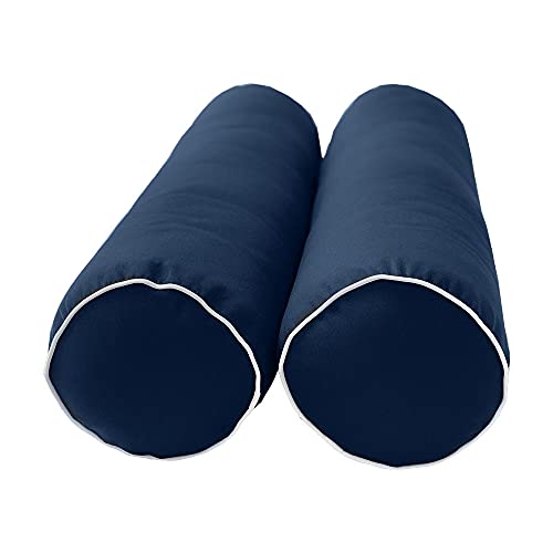  DBM IMPORTS *Cover ONLY*-Style 6 Outdoor Daybed Mattress Bolster Pillow Slipcovers Contrast Pipe Trim Twin Size - AD101