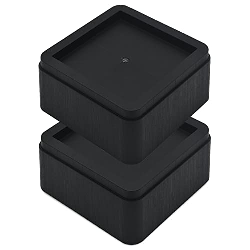  Aspeike 3 Inch Bed Riser 4 Pack Stackable Square Furniture Risers Heavy Duty Bed Raising Blocks Fits 5.5 Inch Wide Bed, Sofa, Chairs Or Couches Post - Bed Lifts Supports Up To 4,400 Lbs