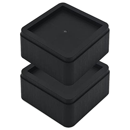  Aspeike 3 Inch Bed Riser 4 Pack Stackable Square Furniture Risers Heavy Duty Bed Raising Blocks Fits 5.5 Inch Wide Bed, Sofa, Chairs Or Couches Post - Bed Lifts Supports Up To 4,400 Lbs