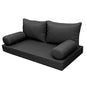  PROLINEMAX |Cover ONLY| Outdoor Style 2 Twin Knife Edge Daybed Mattress Bolster Pillow Fitted Sheet AD003