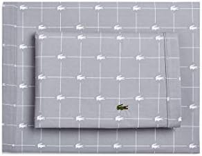  Lacoste 4-Piece Cotton Sheet Set, Slice, Vintage Indigo, Queen