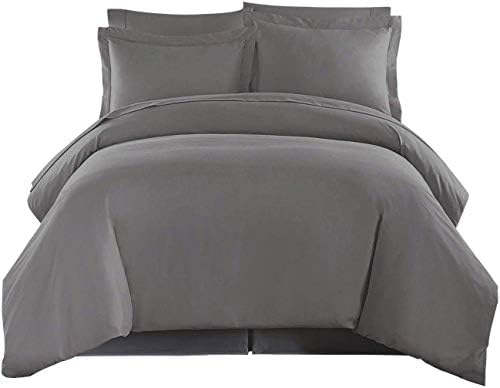  New York Mercado Super Soft, Elegant And Premium Quality, 100% Egyptian Cotton, Made In USA Italian Finish High TC, Long Stapled 4-pc Bedding Sheet Set With 21” Deep Pocket (Full, Elephant Grey)