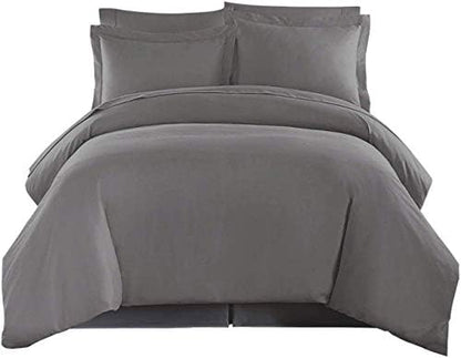  New York Mercado Super Soft, Elegant And Premium Quality, 100% Egyptian Cotton, Made In USA Italian Finish High TC, Long Stapled 4-pc Bedding Sheet Set With 21” Deep Pocket (Full, Elephant Grey)