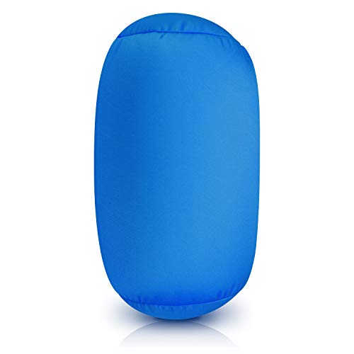  Squishy Neck Pillow, 7Inch X 12Inch Soft Travel Body Bed Pillow Bean Pillow For Kids Adult Chair Sleeping Car Seat, Fun Dormroom (Sky Blue)