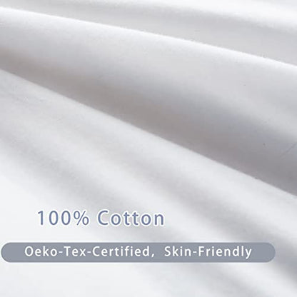  DREAMHOUR Feathers Down Comforter King Size Duvet Insert White,Soft Plush 100% Cotton Quilted Medium Warm Bed Comforter Insert With 8 Corner Tabs 106"x90"Inches
