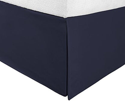 Superior Uperior Infinity Luxury Soft 100% Brushed Microfiber Tailored Bed Skirt With 15” Drop, Wrinkle Resistant With Pleats And Split Corners - Twin XL Bedskirt, Lilac