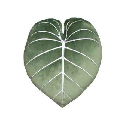  Philodendron Gloriosum Moody Green Leaf Throw Pillow, Decorative, Bed, Flower, Succulent Pillow Great For Plant Lovers, Green Thumb Friends And Family, Accent Decor Leaf Pillow