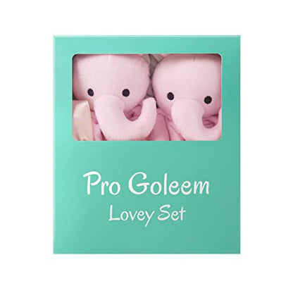  Pro Goleem Elephant Security Blanket With Stuffed Animal Snuggle Toy Lovey Soft Lovie Baby Registry Search Baby Girl Gifts For Infant And Toddler Pink 16 Inch