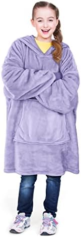  Catalonia Oversized Blanket Hoodie Sweatshirt For Kids, Wearable Fleece Pullover With Large Front Pocket, Teen Boys Girls Gift