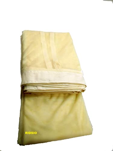  RIDSIO Mosquito Net For Single Bed Double Bed Machardani Netting (5x7ft. For Queen Size Bed, Ivory)