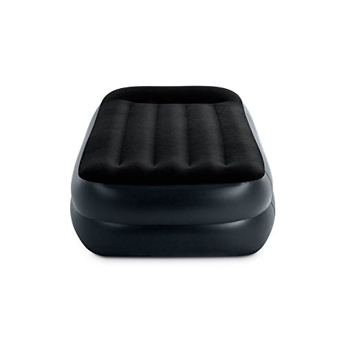 Intex Pillow Rest Raised Airbed With Built-in Pillow And Electric Pump, Twin, Bed Height 16.5"