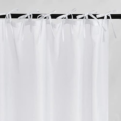  Canopy Bed Sheer Curtains For Queen/King/Twin/Full Size, 8 Panels For Girls Boys Adults Bed, Home Bedroom Decor (White, 45 Inch Width X 96 Inch Length)