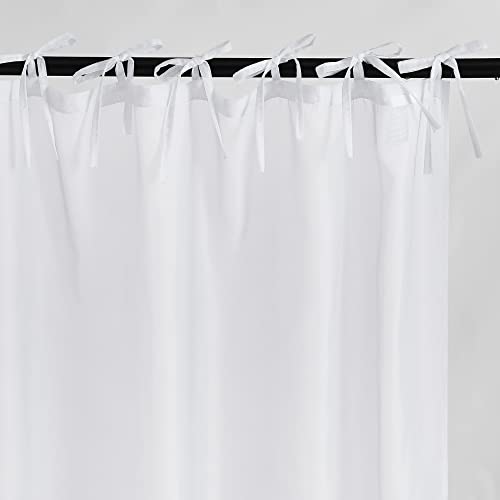  Canopy Bed Sheer Curtains For Queen/King/Twin/Full Size, 8 Panels For Girls Boys Adults Bed, Home Bedroom Decor (White, 45 Inch Width X 96 Inch Length)
