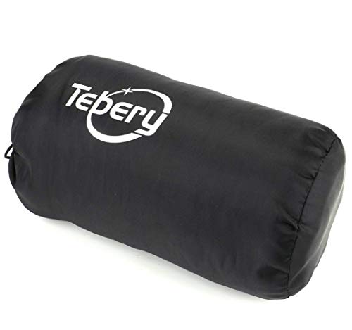  Tebery Shredded Memory Foam Travel Pillow With Bamboo Derived Viscose Rayon Cover Adjustable Compressible Camping Pillow With Stuff Sack Great For Backpacking, Airplane Or Car Travel - 14" X 19"