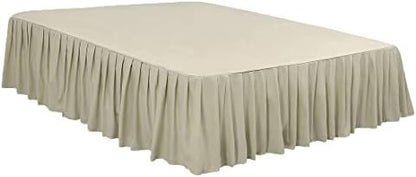  Ruffled Bed Skirt Polyester Brushed Hotel Quality Durable Solid Wrinkle And Fade Bedroom 16 Inch Drop Queen Olive Green