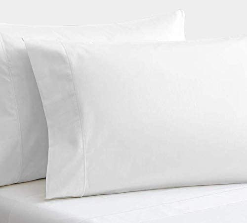  100% Egyptian Cotton 800 Thread Count Soft And Luxury 2 Piece Queen Size Pillowcase (20" X 30") Inches, White