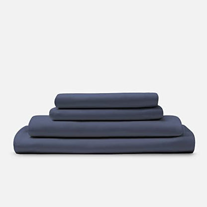 By SIJO 100% Organic Bamboo Sheet Set, Buttery Soft, Cooling For Hot Sleepers, Silky Breathable, Oeko-TEX, High GSM, 16" Deep Pockets - 3pc - 2 Pillowcases 1 Fitted Sheet (Fog, King)