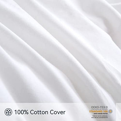 White Goose Down Feathers Comforter All Season Duvet Insert King Size Down Quilt, 100% Cotton With 8 Corner Tabs,700+ Fill Power
