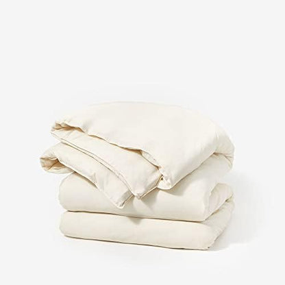  100% Eucalyptus Lyocell Duvet Cover With Corner Ties - Protects And Covers Your Comforter/Duvet Insert, Silky Soft, Cool-to-The-Touch, Naturally-Dyed (White, Full/Queen)