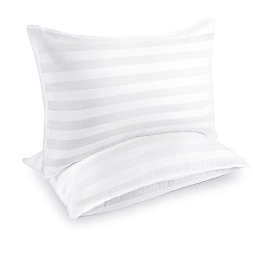  Bed Pillows For Sleeping [Pack Of 2] Cozy Dream Series Hotel Quality Pillows Premium Plush Fiber, Breathable Cooling Cover Skin-Friendly