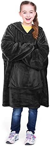  Catalonia Oversized Blanket Hoodie Sweatshirt For Kids, Wearable Fleece Pullover With Large Front Pocket, Teen Boys Girls Gift
