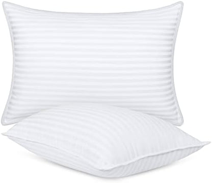  Pillows For Sleeping Queen Size (White), Set Of 2, Cooling Hotel Quality, For Back, Stomach Or Side Sleepers
