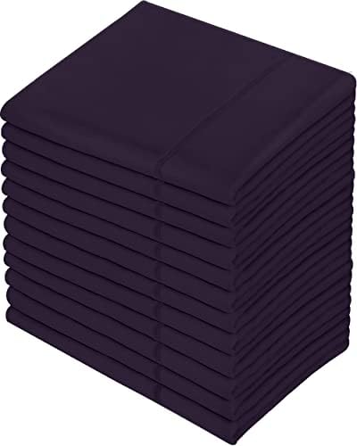  Queen Pillowcases - 12 Pack - Bulk Pillowcase Set - Envelope Closure - Soft Brushed Microfiber Fabric - Shrinkage And Fade Resistant Pillow Covers 20 X 30 Inches (Queen, White)