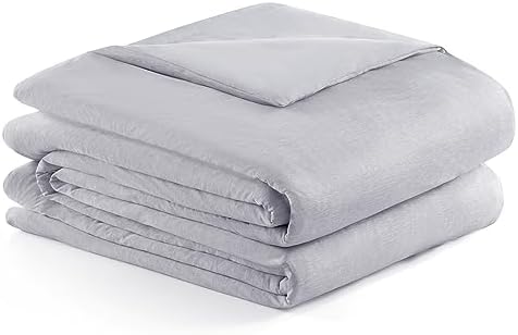  EXQ Home Cooling Cover 90x90-Queen Size Premium Soft Duvet Cover For Weighted Blanket With Zipper,Machine Washable (Dark Grey,Duvet Cover Only)
