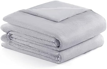  EXQ Home Cooling Cover 90x90-Queen Size Premium Soft Duvet Cover For Weighted Blanket With Zipper,Machine Washable (Dark Grey,Duvet Cover Only)