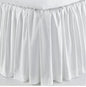 Scala Plit Corner Ruffle Bed Skirt White Solid 650 Thread Count 100% Egyptian Cotton Queen (60" W X 80" L) With 16" Drop Length.