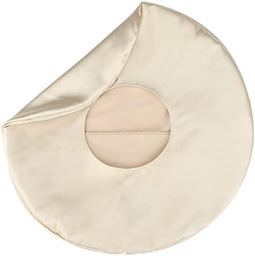  D. Cozy Ear Piercing Pillow For Side Sleepers CHN Pillow With Hole For Ear Pain Inflammation Pressure Sores Side Sleeping O-Shaped Donut Guard With Removable Cover Silk Gray