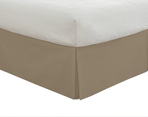 Lux Ux Hotel Microfiber Tailored Style Bed Skirt With Classic 14 Inch Drop Length, Queen, White