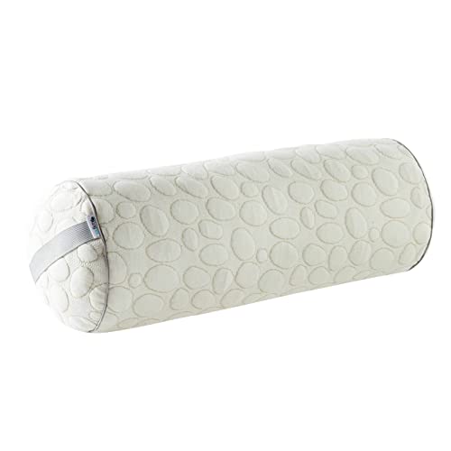  Kingnex Zipper Adjustable Under Knees Bolster Roll Pillow To Relief Lower Back Pain Or Between Legs For Side Sleepers Shredded Latex Cyliner With Organic Cotton Cover 20x8